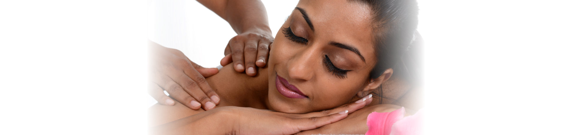 Indian woman receiving massage